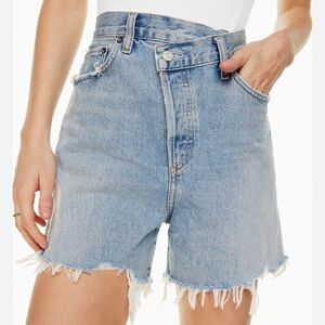 Agolde Cross Denim Shorts
